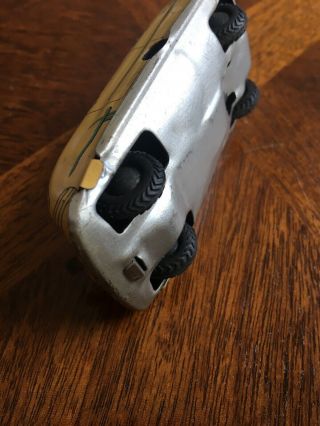 Huki Germany Cream Huki Race Car 90 mm Tinplate/Wind - Up 2 Speed Antique Tin Toy 12
