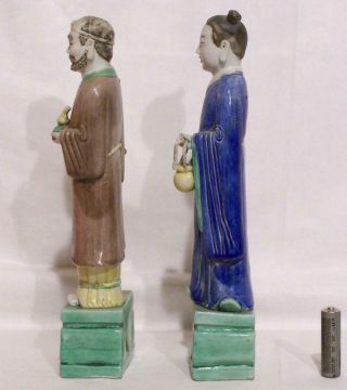 Two (2) 19th Century Chinese Polychrome Enameled Porcelain Figures of Immortals 2