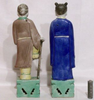 Two (2) 19th Century Chinese Polychrome Enameled Porcelain Figures of Immortals 3