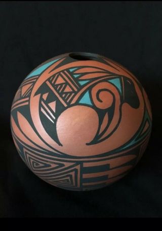 Vintage Acoma Pueblo Pottery Seed Pot
