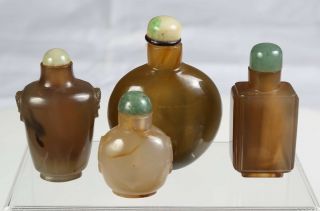 Chinese Carved Agate Snuff Bottles 4