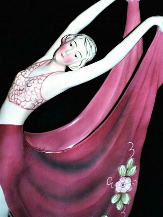 Antique German Art Deco Goldscheider Qty Katzhutte Lady Dancer Ceramic Figurine