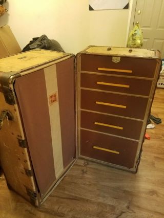 Vintage Hartmann Steamer Wardrobe Trunk 3