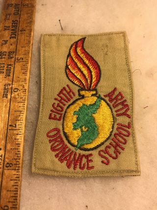 Us 8th Army Ordnance School Patch Theater Made Beauty (b186