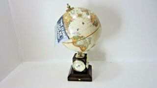 Vintage Replogle World Classic Globe 9 " Diameter W/thermometer,  Barometer