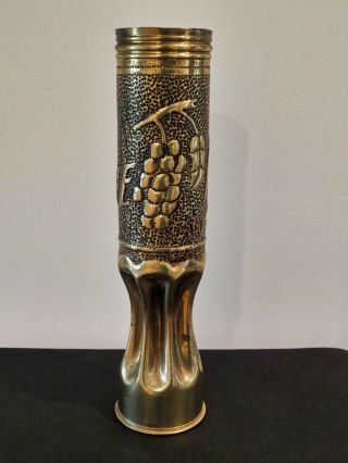 Wwi French 75 Mm Shell Trench Art - Meuse Argonne Offensive