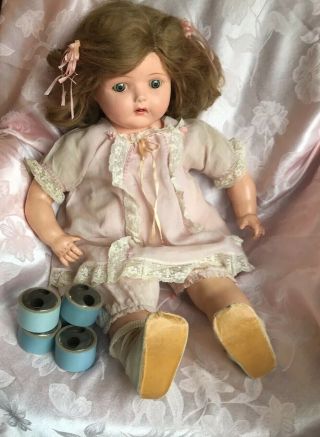 Antique Madame Hendren Dolly Rekord Doll Records Outfit Mechani