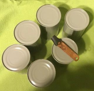 1950 ' s U.  S.  Military Drinking Water Emergency 6 Cans One Opener  8