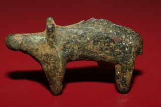 Scarce Circa 100bc - 100ad Ancient Celtic Bronze Boar Figurine Votive