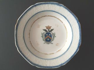 18th Century Chinese Export Famille Rose Armorial Plate – “in Sublime” Motto