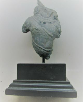 Circa 200bc - 200ad Ancient Gandharan Stone Schist Statue Fragment Buddha Torso