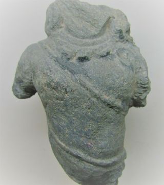 CIRCA 200BC - 200AD ANCIENT GANDHARAN STONE SCHIST STATUE FRAGMENT BUDDHA TORSO 2