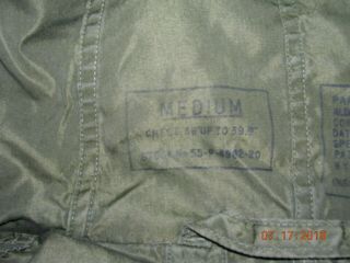 US ARMY M1950 ' s M51 shell parka jacket fishtail medium Korean war era 5