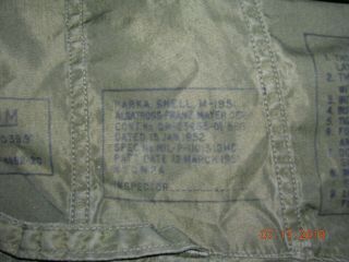 US ARMY M1950 ' s M51 shell parka jacket fishtail medium Korean war era 6