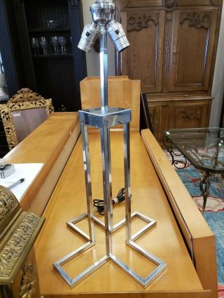 Curtis Jere X - Base Chrome Lamp,  Signed and Dated 10