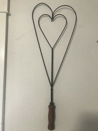 Antique Heart Shaped Rug Beater
