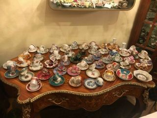 Mixed 49 - 52 Cups & Saucers Vintage German Porcelain Candle Holders & Plates