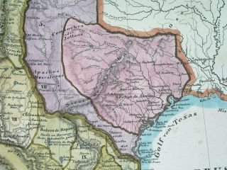 1846 MAP TEXAS REPUBLIC UNITED STATES HOUSTON DALLAS CALIFORNIA MEXICO 4