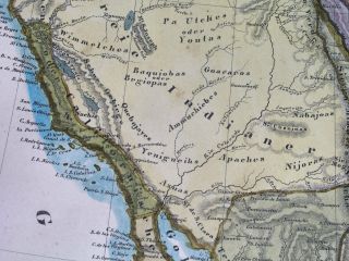 1846 MAP TEXAS REPUBLIC UNITED STATES HOUSTON DALLAS CALIFORNIA MEXICO 9