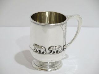 3.  5 In - Sterling Silver Mappin & Webb Antique English Three Bears Baby Cup