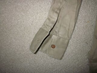 Vintage WWII US Army Officer ' s regulation khaki cotton shirt w/ epaulets 6