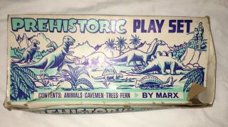 Marx Playset - Caveman Dinosaur Trees Marx Vintage Prehistoric Set,