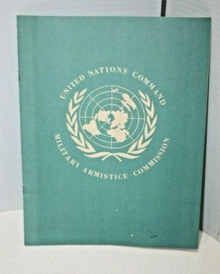 Vintage United Nations Command Military Armistice Commission Booklet 1950 