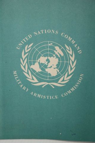 Vintage United Nations Command Military Armistice Commission Booklet 1950 ' s 2