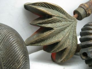 SIX BRONZE FLOWER MOLDS MILLINERY IRON,  NO BOTTOMS MAKE YOUR OWN CAST 4