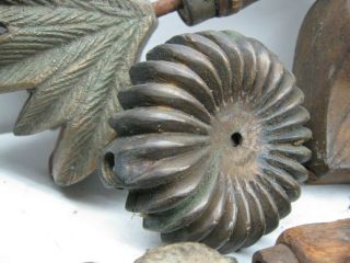 SIX BRONZE FLOWER MOLDS MILLINERY IRON,  NO BOTTOMS MAKE YOUR OWN CAST 6