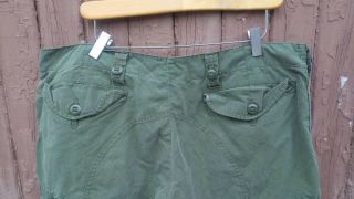 OD Cargo Shorts Size 40 Large Canadian Army Lightweight Combat Pants Converted 5