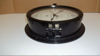 1963 CHELSEA 8.  5 INCH 24 HOUR DIAL MILITARY CLOCK WITH BRASS FEDERAL ID TAG 3