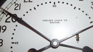 1963 CHELSEA 8.  5 INCH 24 HOUR DIAL MILITARY CLOCK WITH BRASS FEDERAL ID TAG 5