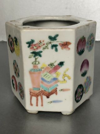 Antique Chinese Porcelain Brush Pot Vase - Unusual