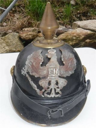 Prussian German Wwi Ww1 Pickelhaube Spike Helmet