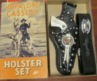 Vintage Official Hopalong Cassidy Holster Set W/orig Box