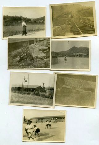 Circa 1952 Vintage Snapshot Photo Korean War Korea (group Of 11)