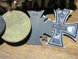German WW1 four Medal Bar: with makers tag.  100 7