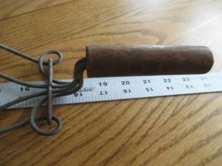 Vintage Rug Beater,  Metal with Wooden Handle,  22 - 1/2 