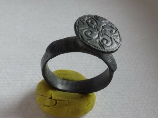 Roman Ancient bronze Ring 1 - 3 AD. ,  7,  62 g/ 28 - 19 m 5