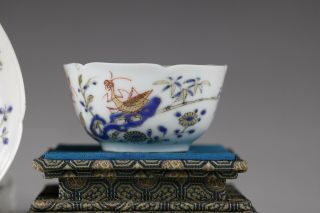 YONGZHENG period,  A RARE‘famille rose’ chinese porcelain EGGSHELL cup and saucer 7