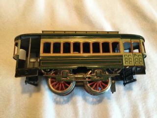 Antique Bing Tin Litho Wind Up Trolley Toy Train Car 3