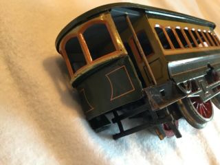 Antique Bing Tin Litho Wind Up Trolley Toy Train Car 5