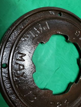 vintage CAST IRON PLATE LETZ JOHN DEERE farm feed grinder BURR MILL GRIST 1 OF 4 2