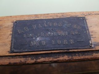 Vintage D.  S.  Walton & Co.  Franklin St.  NY Climax Butcher Paper Roll Dispenser 11