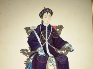 Pair Chinese Ancestor Portrait Paintings - 56574