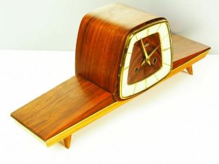 A DREAM LATER ART DECO ZENTRA HERMLE CHIMING MANTEL CLOCK FROM 50´S 3