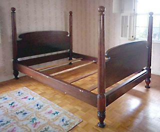 Antique Four Post Bed Flame Mahogany Or Walnut American