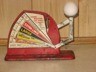 Farm Master Sears Roebuck & Co.  Egg Grading Scale Jiffy Way Red Base Decal