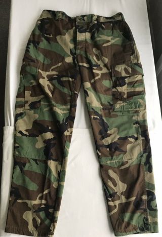 Vintage Combat Woodland Camouflage Trousers Military Cargo Pants - 36”waist X32” L